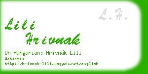 lili hrivnak business card